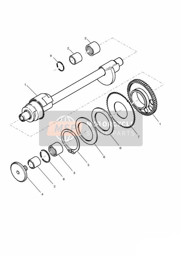 T3800102, Cuscinetto,  Rullino, Triumph, 2