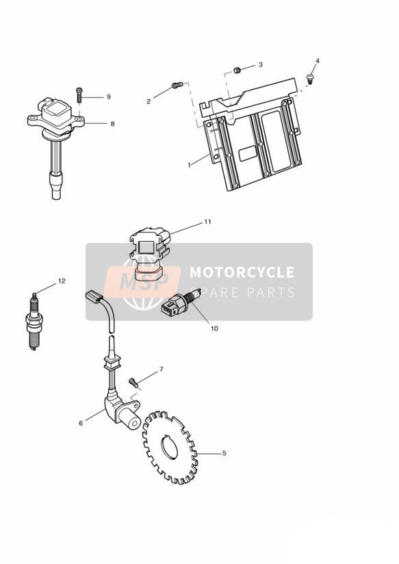 T1290024, Spark Plug, DPR8EA-9, Triumph, 2
