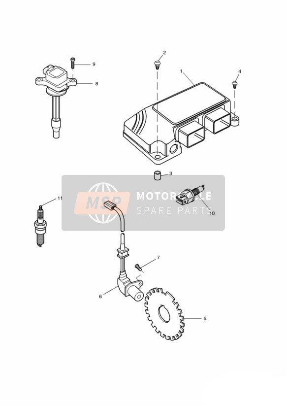 T1290024, Spark Plug, DPR8EA-9, Triumph, 1