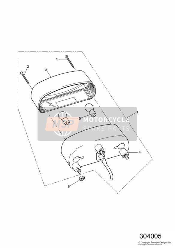 T2700493, Nut & Washer Assy, M5, Slv, Triumph, 1