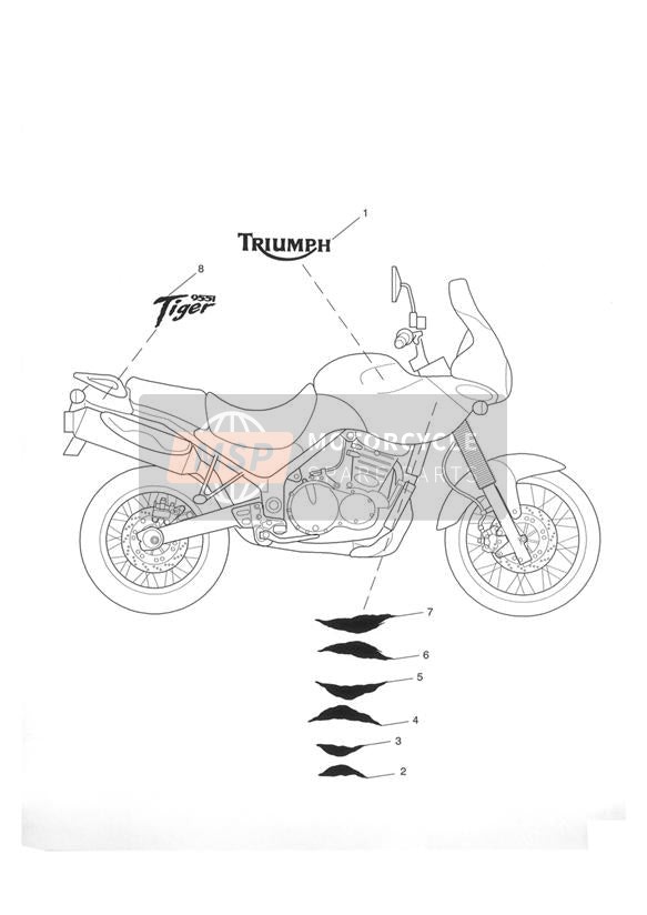 T2400828, Decal Fuel Tank, Triumph, 0