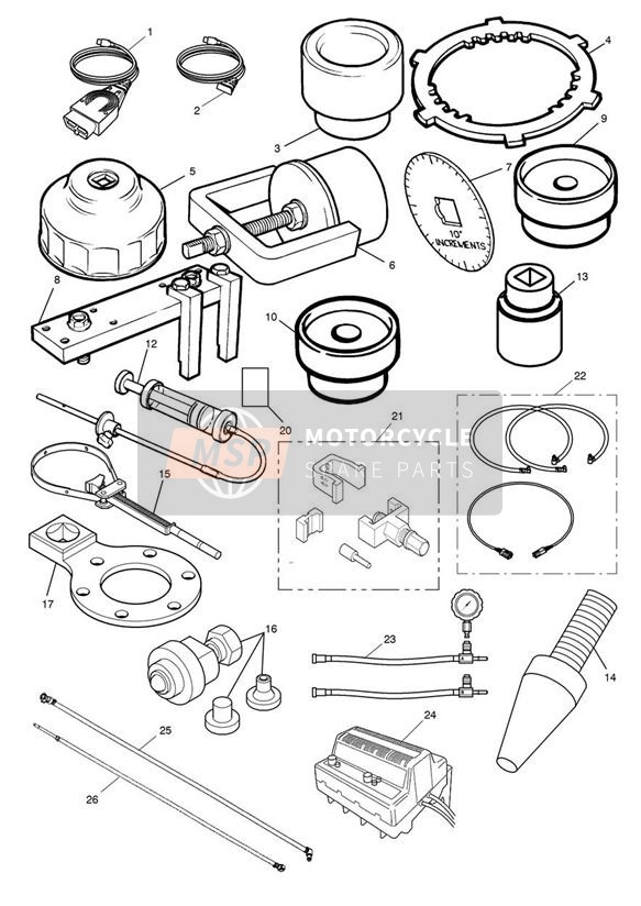 T3880110, Dealer Tool Kit, Triumph, 0