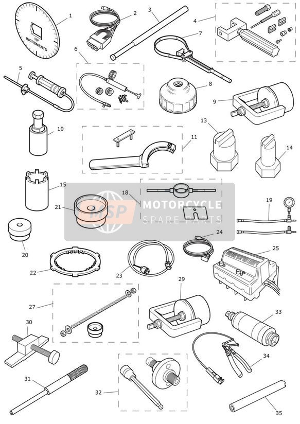 T3880110, Dealer Tool Kit, Triumph, 2