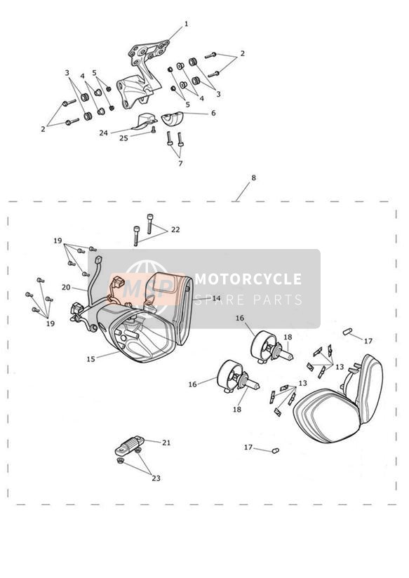 T3050323, Screw, Cap/hd, M8 X 30, Slv, Triumph, 0