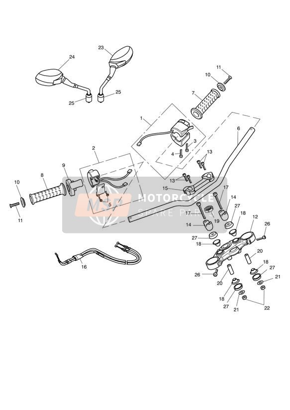 T3330643, Screw, M5 X 30, Csk Skt, Patch, Triumph, 1