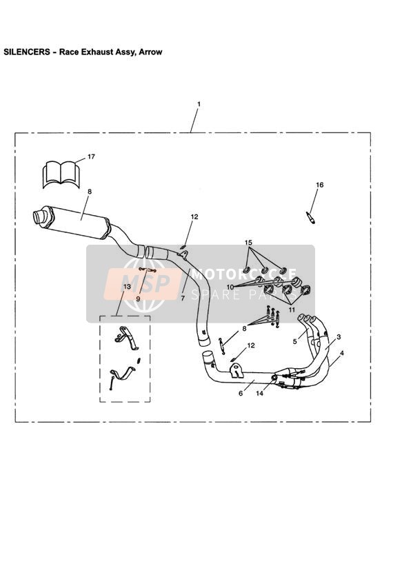 Race Uitlaat Assy Arrow
