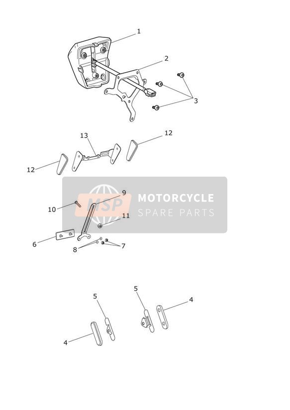 T2700419, Rear Light Bracket, Triumph, 0