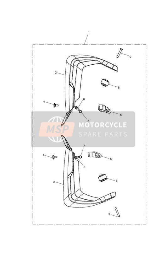 T2303408, Handguard, Moulding, Lh, Triumph, 0