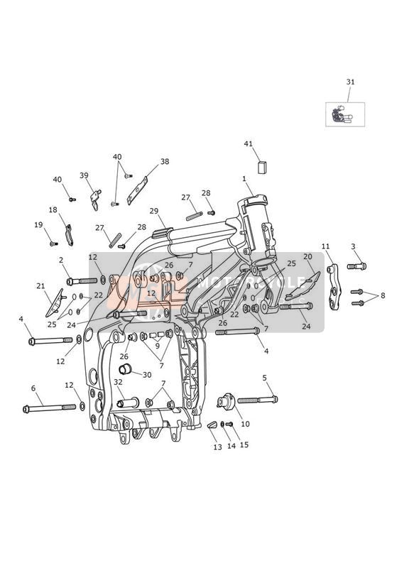 T2076672, Frame Assy, North America, Triumph, 0
