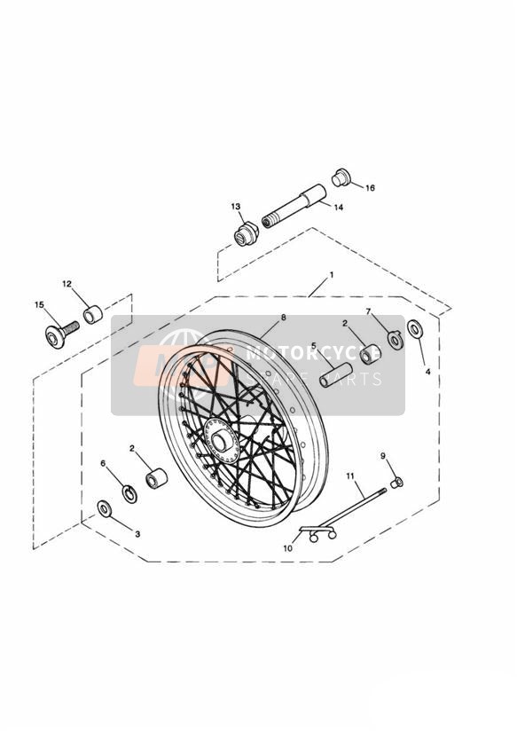 Roue avant GT 281465F2 et 279278F4