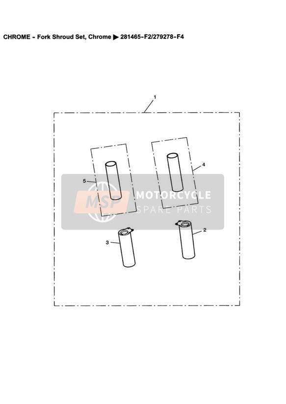 Ensemble d'enjoliveur de fourche GT281465F2279278F4