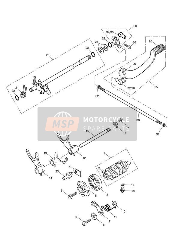 Schalthebel und Pedal 468389