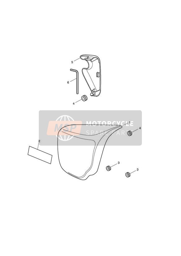 T2300634, Allen Key, 5mm, Triumph, 1