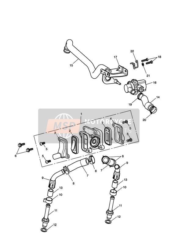 T3700051, Hose Clip, Dia 18.1-20 X 8mm, Triumph, 2