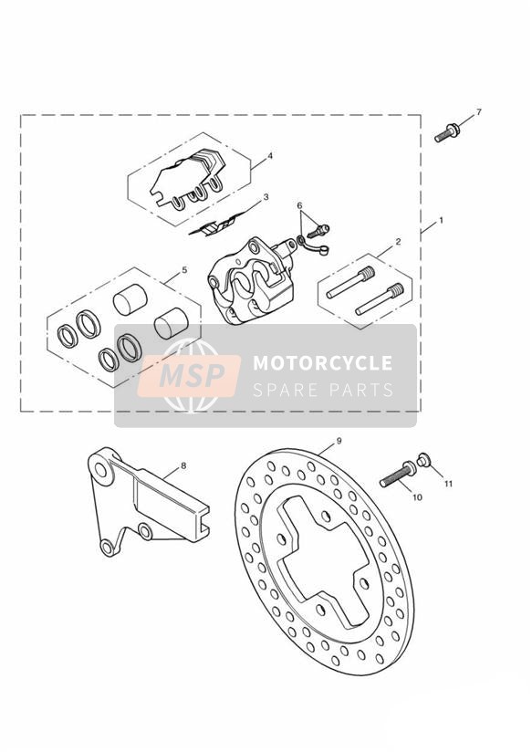 T2020239, Caliper, Rear, Triumph, 0
