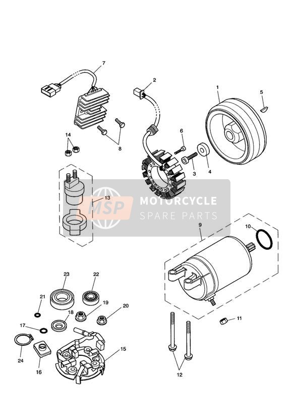T1310035, Bearing, Starter Motor, Triumph, 1