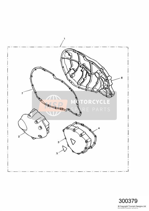 T1261942, Sprocket Cover, Chromed, Triumph, 0