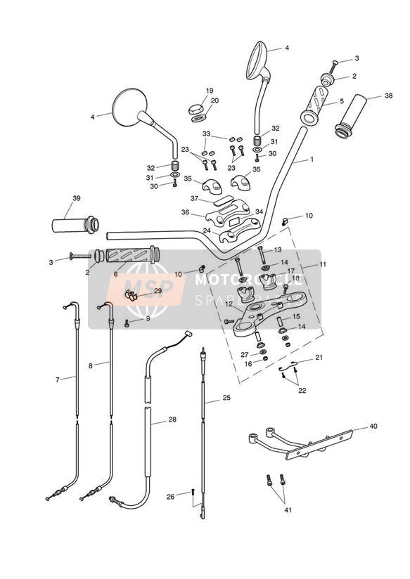 T2043718, Kit, Handlebar Grips, Triumph, 1
