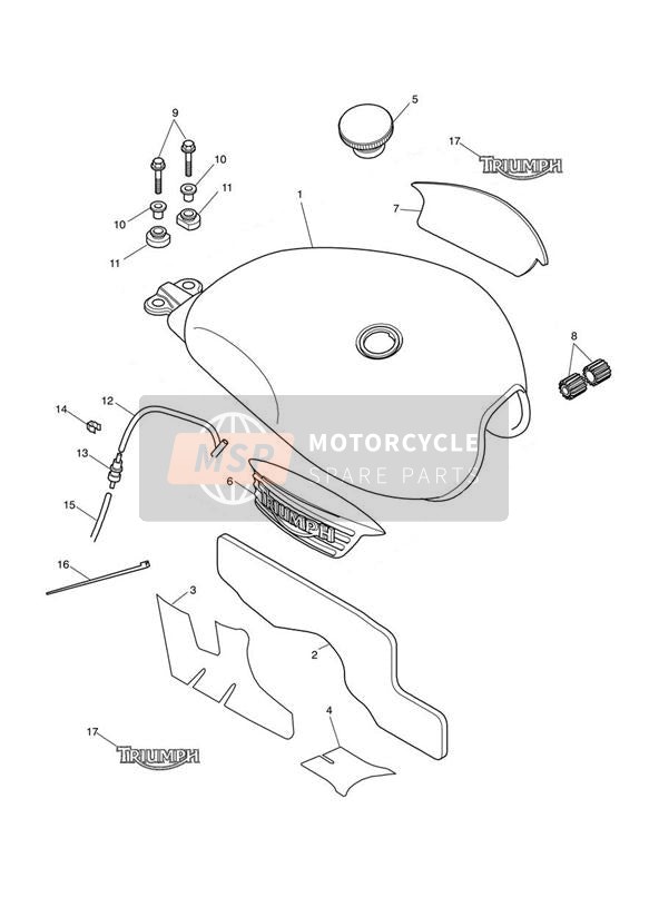 Réservoir de carburant et raccords