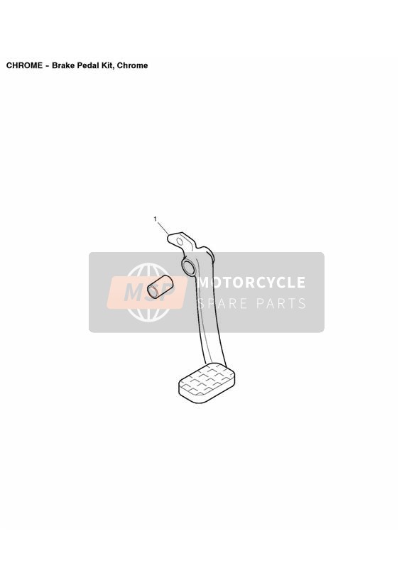 Kit de pédale de frein en chrome