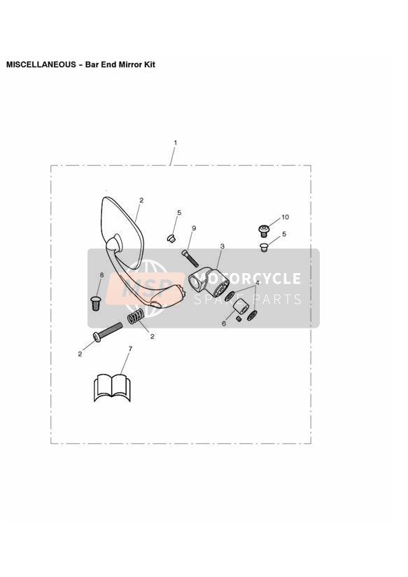 Kit de rétroviseur d'embout de guidon
