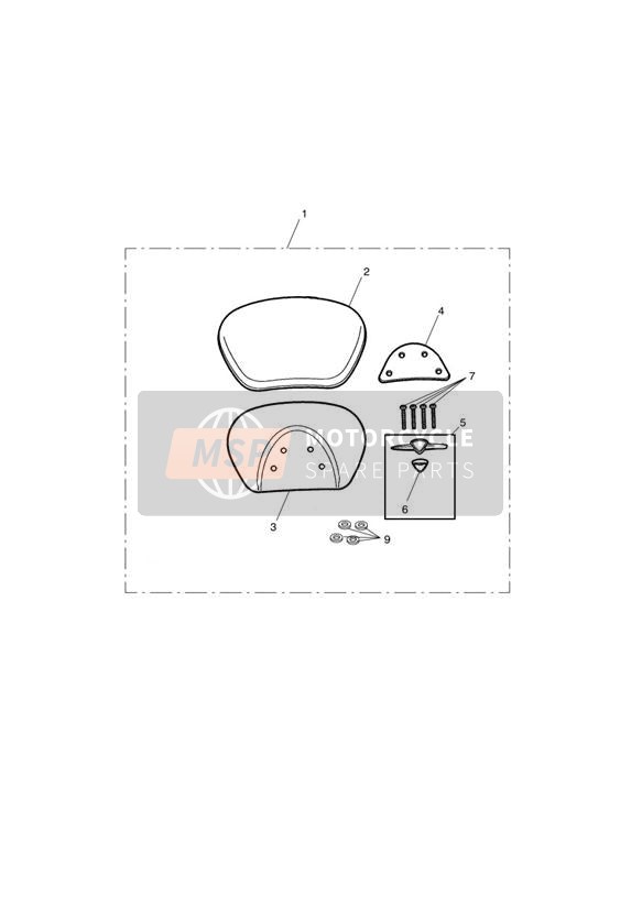 Kit de Almohadilla de Respaldo para Pasajero Largo