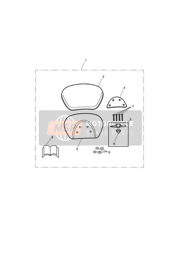 Kit de Almohadilla de Respaldo para Pasajero de Turismo