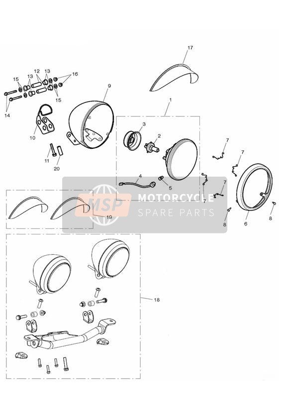 Conjunto de faros delanteros