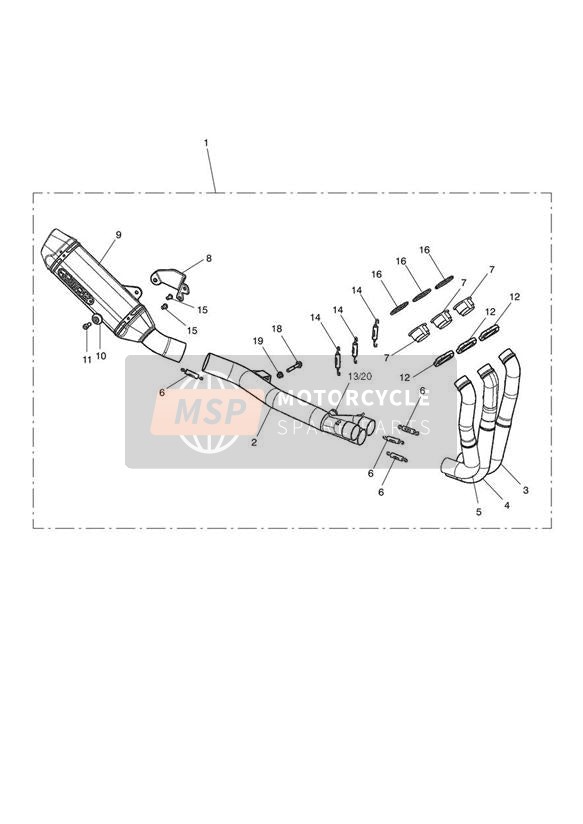 T2200326, Exhaust Pipe Sealing Ring, Triumph, 2