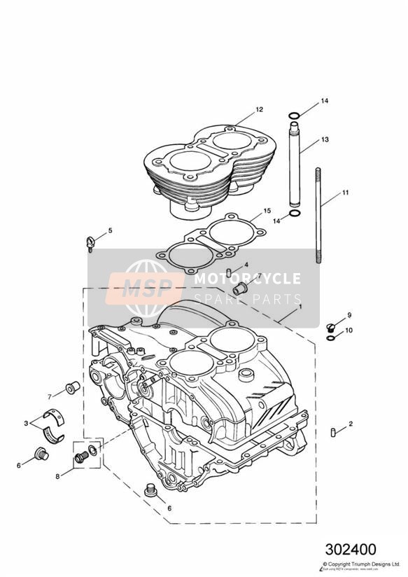 Carter et raccords jusqu'au numéro de moteur 221606