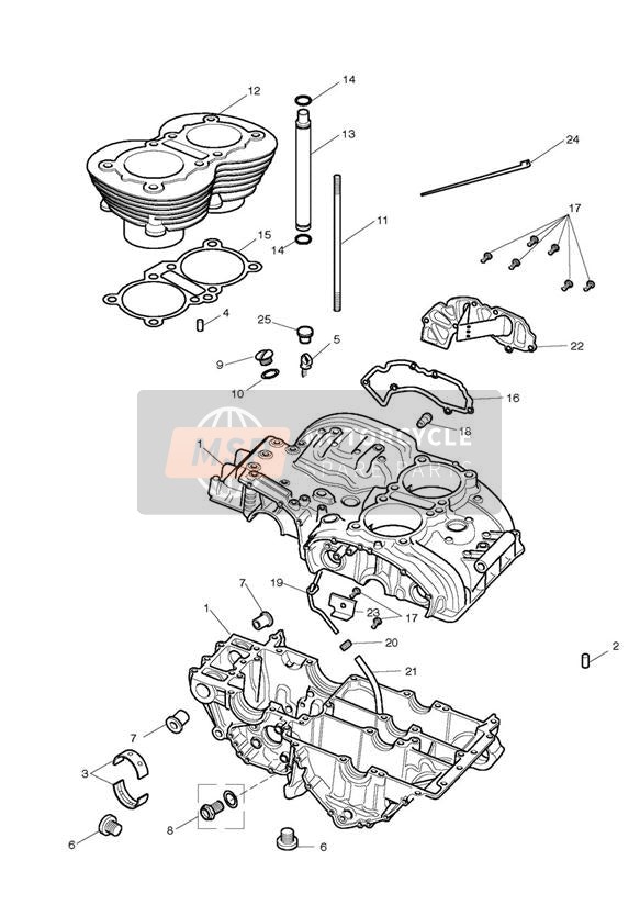 Carter moteur et accessoires à partir du numéro de moteur 221607