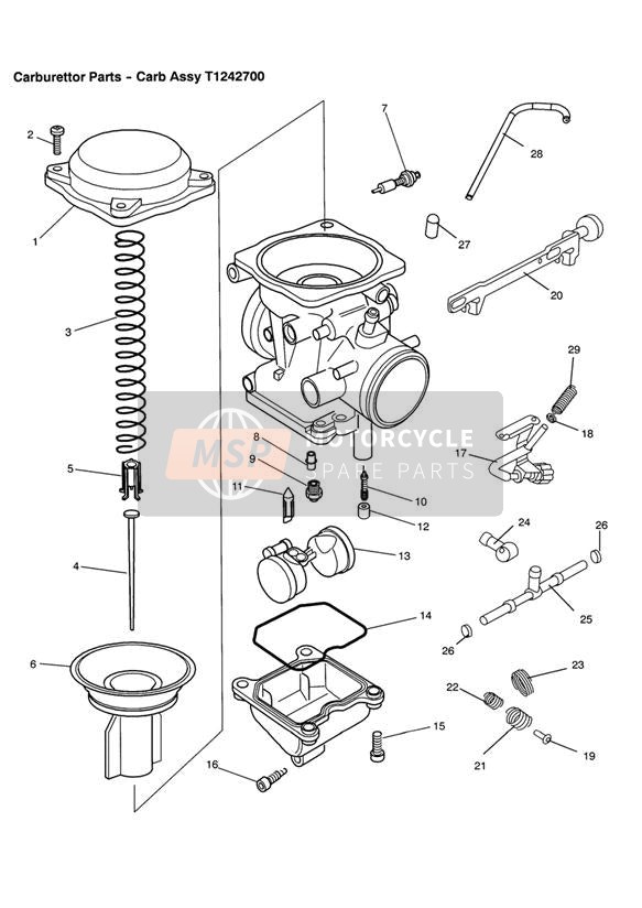 Pièces de carburateur, assemblage de carburateur T1242700