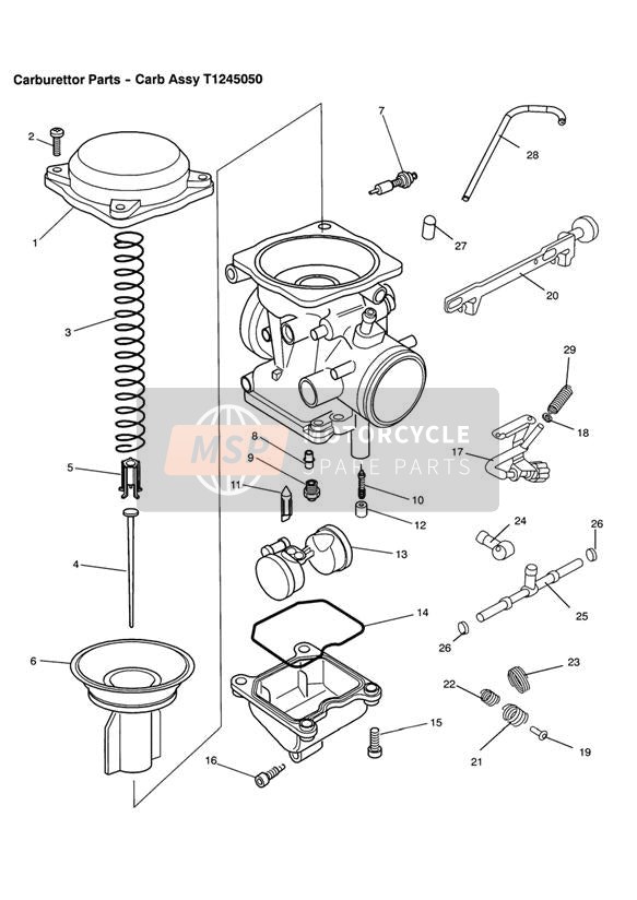 Pièces de carburateur, ensemble de carburateur T1245050
