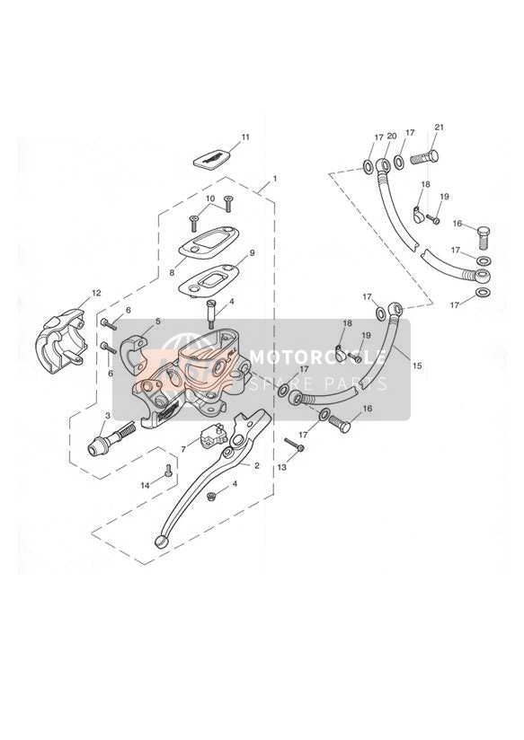 Maître cylindre de frein avant 210262 GT