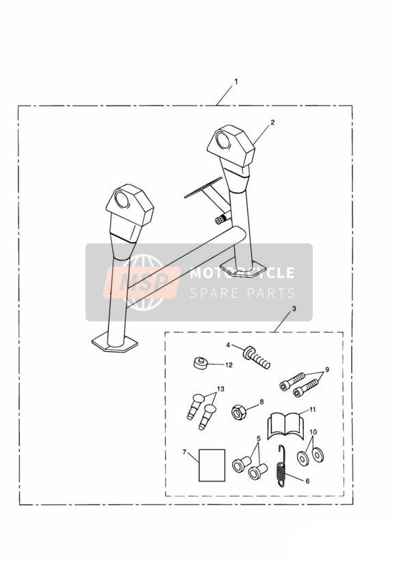 Kit cavalletto centrale