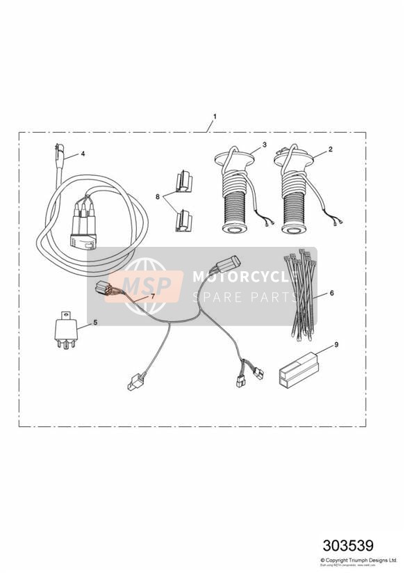Kit de puños calefactables DEESITJPNLSE y UK 186151