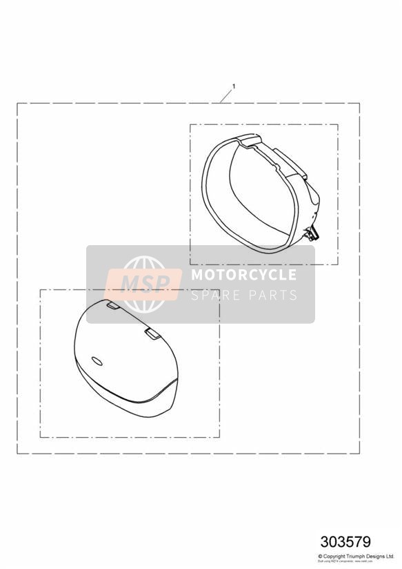 Sistema de alforjas de 2 cajas para CA, DE, ES, FR, IT, JP, NL, NZ, SE, TW, UK y US 186151