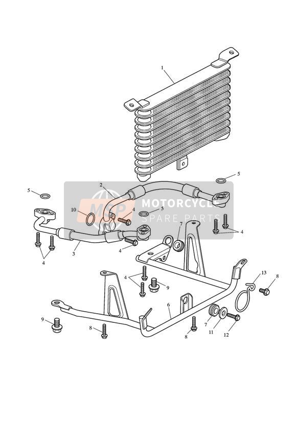 Refroidisseur d'huile GT, numéro moteur 267609