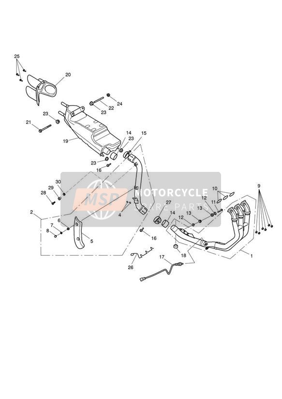 T2208431, Clamp, Exhaust, Id 53.3, Triumph, 0