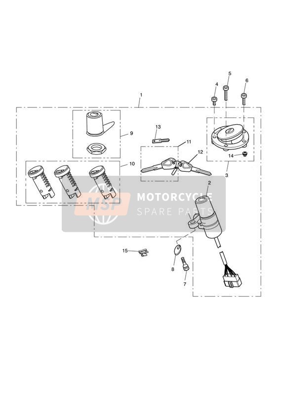 Interrupteur d'allumage et ensemble de verrouillage > 440388