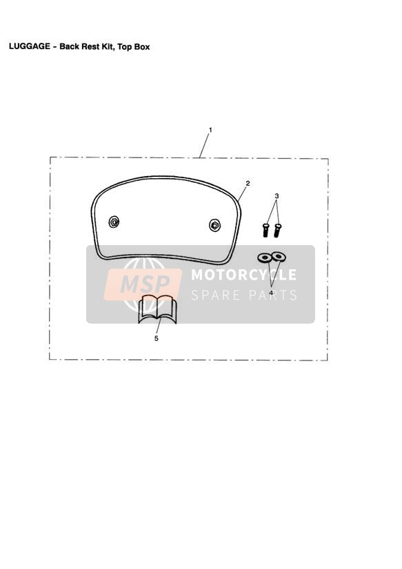 Kit de dossier pour top case