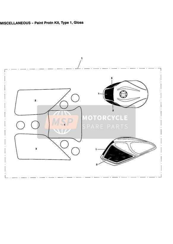 Kit de protection de peinture, type 1, fini brillant