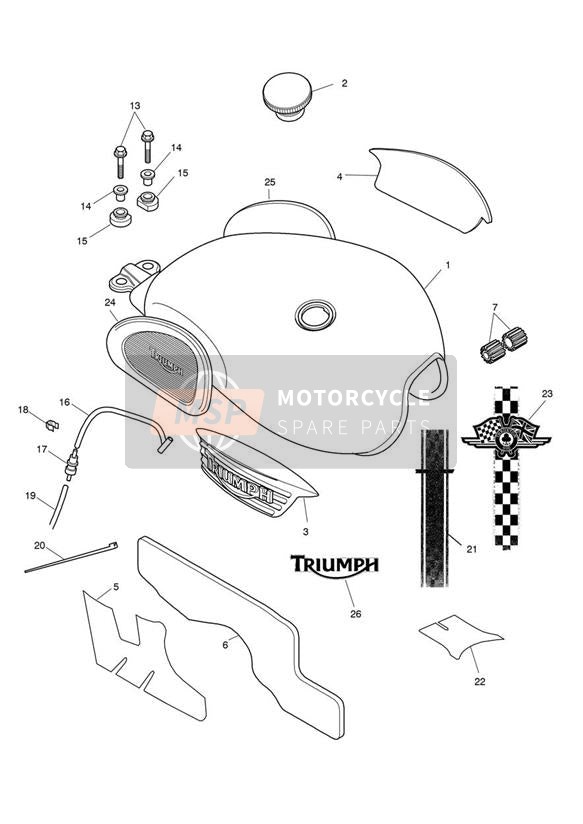 Réservoir de carburant et raccords