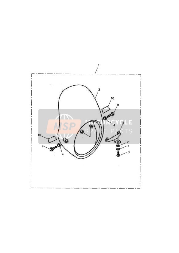 Windschild-Set einfarbiger goldener Streifen