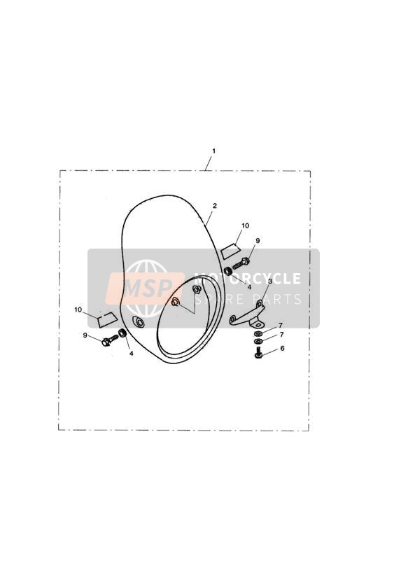 Windschild-Set einfarbiger weißer Streifen GT 281466F2279279F4