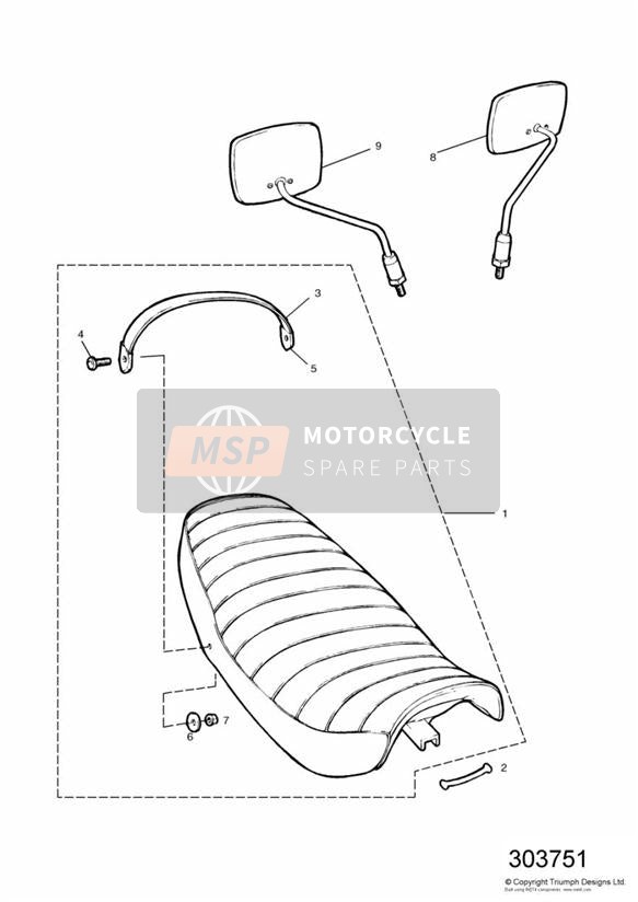 Espejos del asiento 55071