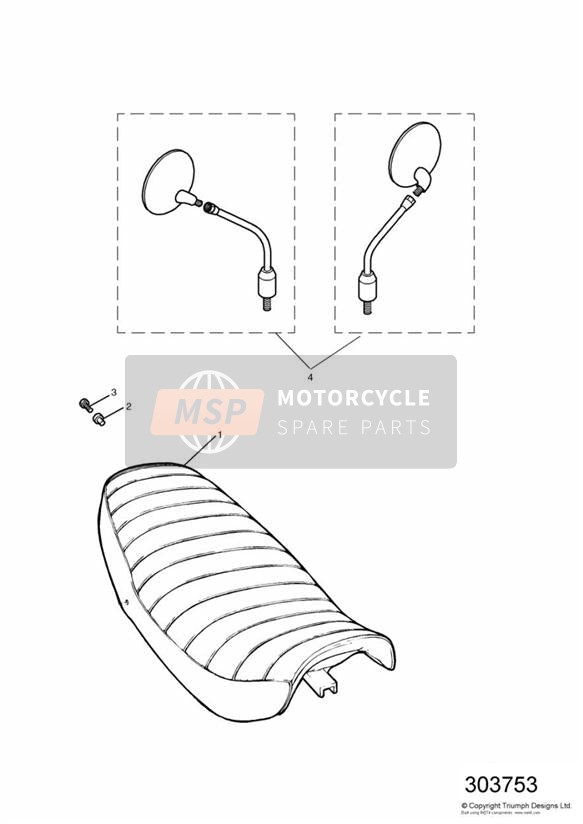 Espejos del asiento 71699