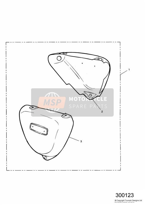 Kit de panel lateral cromado hasta Vin 71698