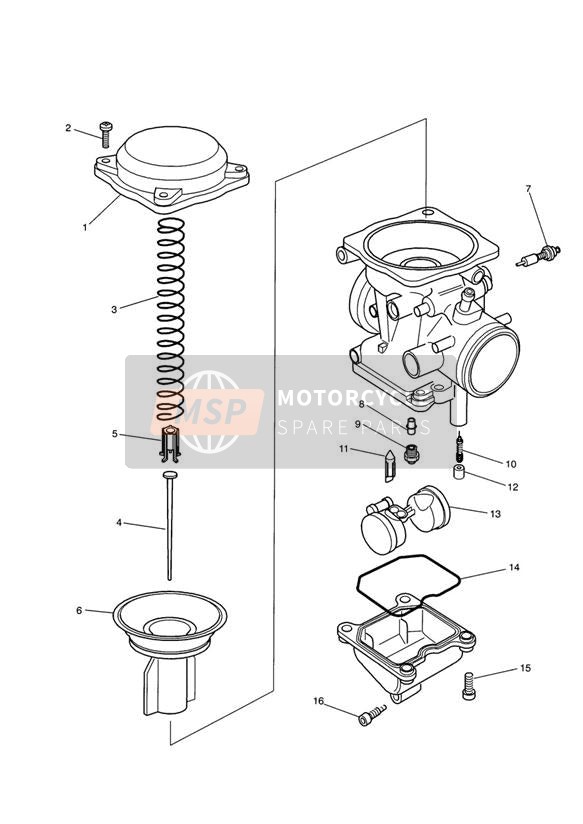 Parti carburatore assemblaggio carburatore T1240680