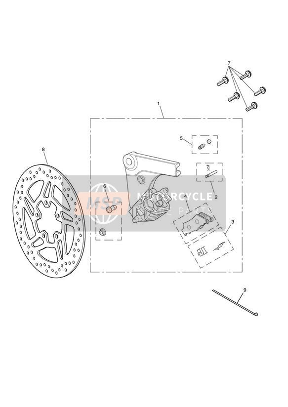 Caliper y Disco de Freno Trasero